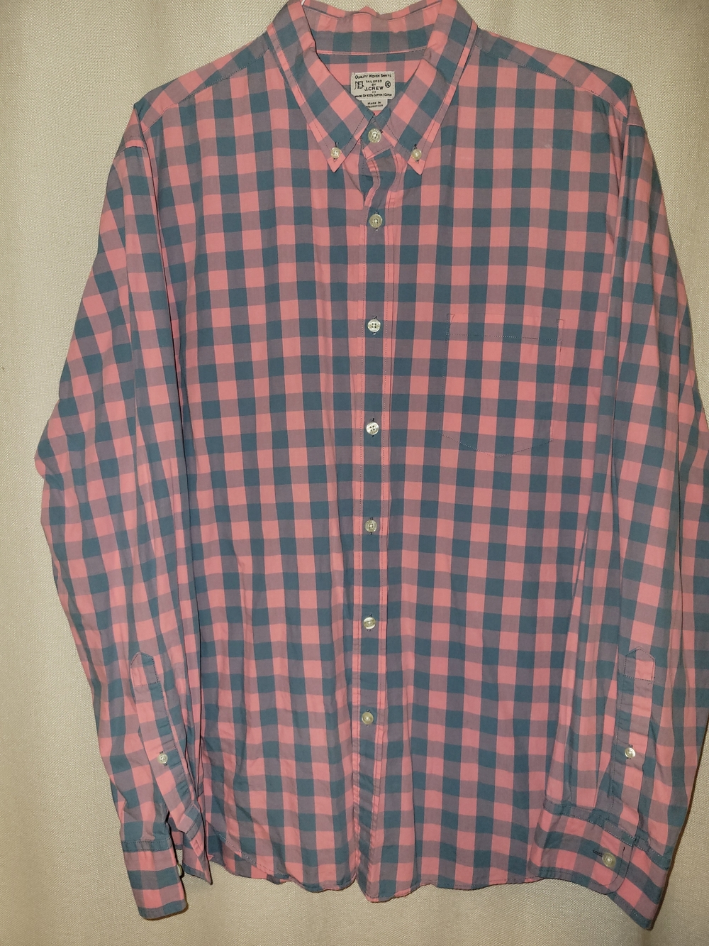 J. Crew - Button-Down Check Shirt in Pink and Blue – Classic Men's Casual